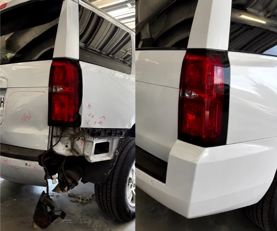 Scratch repair blended into factory paint by Gonza Repairs